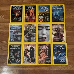 National Geographic Complete 1987 Issues with Maps